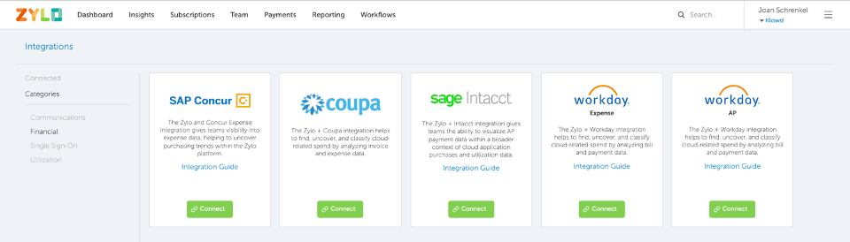 coupa in-app view