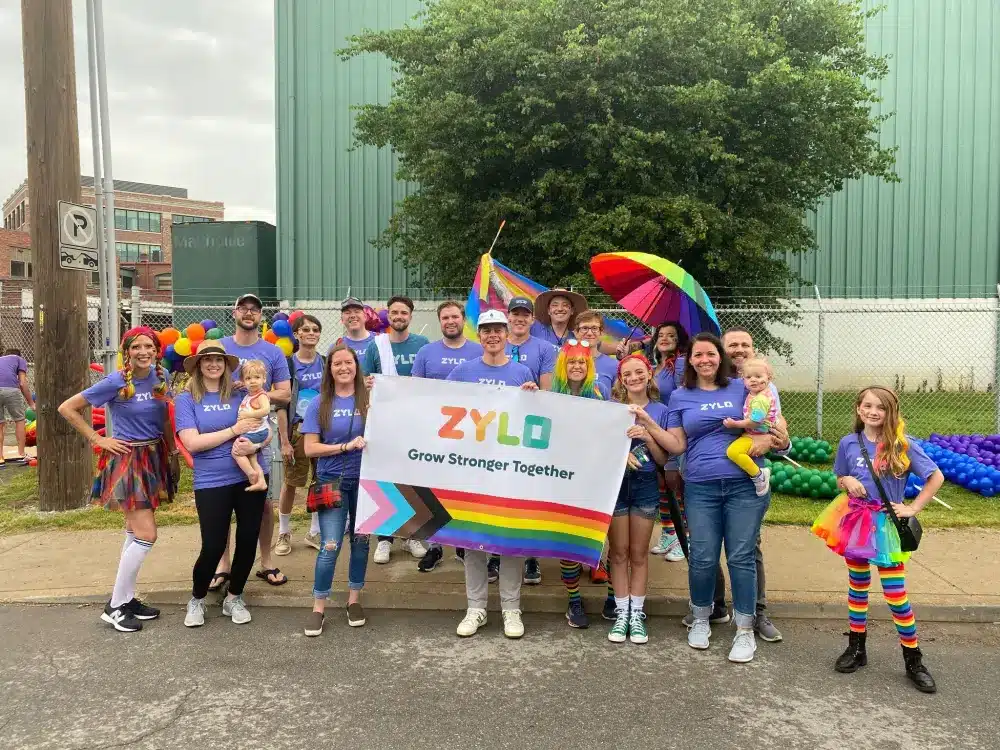 The Zylo team walks in the Indy Pride Parade