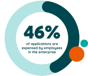 46% of applications are expensed by employees in the enterprise