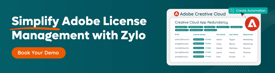 Request a Zylo demo to see Adobe license management in action.